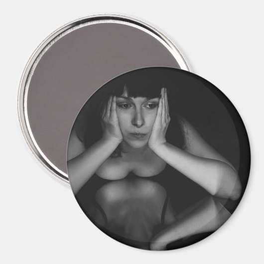Frauen und Spiegel Magnet (Vorderseite/Rückseite)
