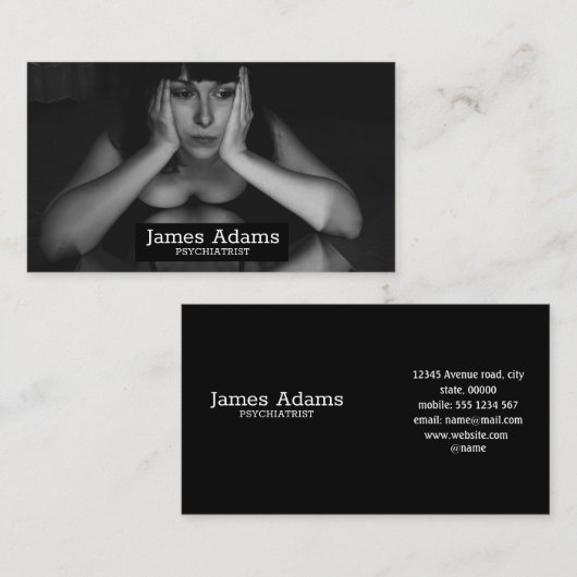 Frauen und Spiegel Visitenkarte (Vorne/Hinten)