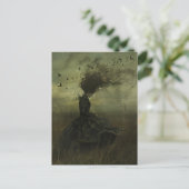 Frauen und Vögel Dunkle Fantasie Postkarte (Stehend Vorderseite)