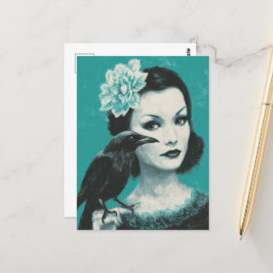 Frauen und Vögel Postkarte