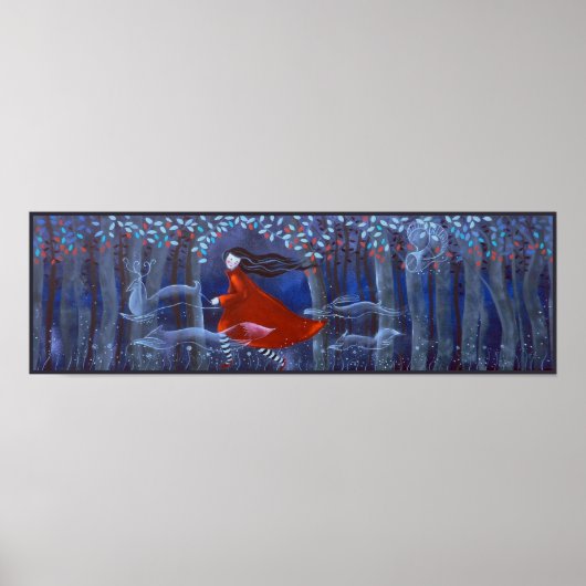 Frauen und Waldtiergärten. Poster (Vorne)