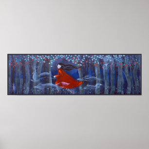 Frauen-und Waldtiergeist Poster