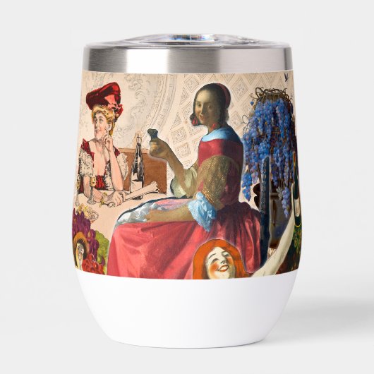 Frauen und Wein Collage (Vorderseite)