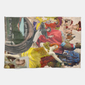 Frauen und Wein Collage Geschirrtuch (Horizontal)
