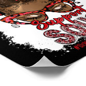 Frauen unterstützen Squad Afro Messy Bun Leopard S Poster (Ecke)