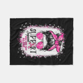 Frauen unterstützen Squad Messy Bun Pink Krieger B Fleecedecke (Vorderseite (Horizontal))
