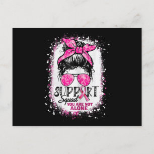 Frauen unterstützen Squad Messy Bun Pink Krieger B Postkarte