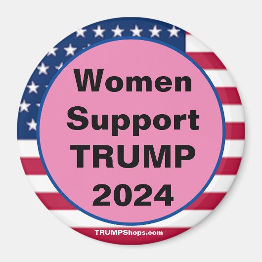 Frauen unterstützen TRUMP 2024 Pink Magnet (Vorne)