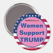 Frauen unterstützen TRUMP Pink Patriotic Magnet (Vorderseite/Rückseite)