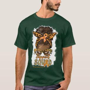 Frauen Unterstützer Gruppe Afro Chaotischer Dutt L T-Shirt
