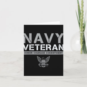 Frauen US Navy - Veteran Ehre Mut Verpflichtung  Karte