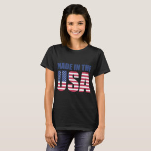 Frauen USA-Flagge-Typografie-T-Shirt - Stylisch Pa T-Shirt