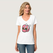 Frauen V-Ausschnitt T-Shirt (Vorderseite Vollansicht)