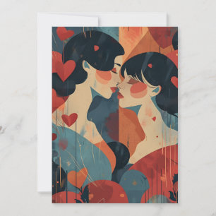 Frauen Valentinstag LGBTQ Feiertagskarte