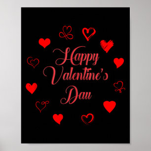 Frauen Valentinstag Liebe Herz Bedruckt Casual G Poster