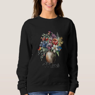 Frauen Vasen mit Wildblumen Schmetterlinge Mimi Sweatshirt