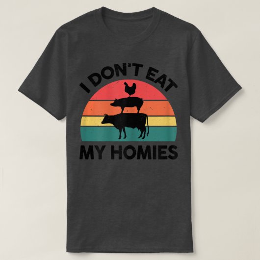 Frauen Vegetarisches Shirt Ich esse meine Homies V (Design vorne)