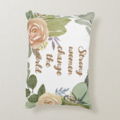 Frauen verändern die Welt im achten März Dekokissen (Rückseite(Vertikal))