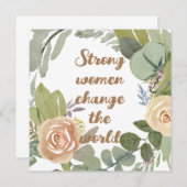 Frauen verändern die Welt im achten März Einladung (Vorne/Hinten)
