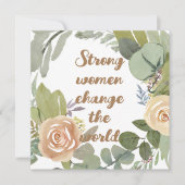 Frauen verändern die Welt im achten März Einladung (Vorderseite)