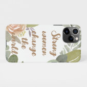 Frauen verändern die Welt im achten März iPhone Hülle (Rückseite (Horizontal))