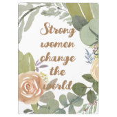 Frauen verändern die Welt im achten März Klemmbrett (Rückseite)