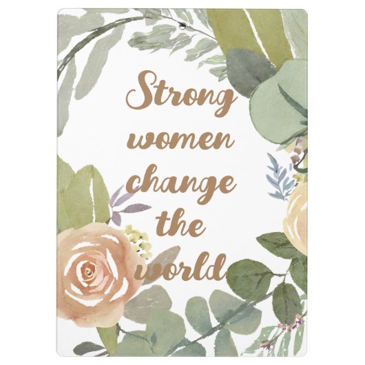 Frauen verändern die Welt im achten März Klemmbrett (Rückseite)