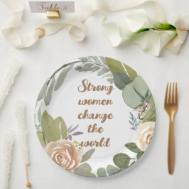 Frauen verändern die Welt im achten März Pappteller