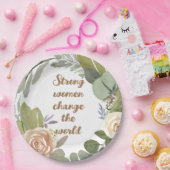 Frauen verändern die Welt im achten März Pappteller (Party)