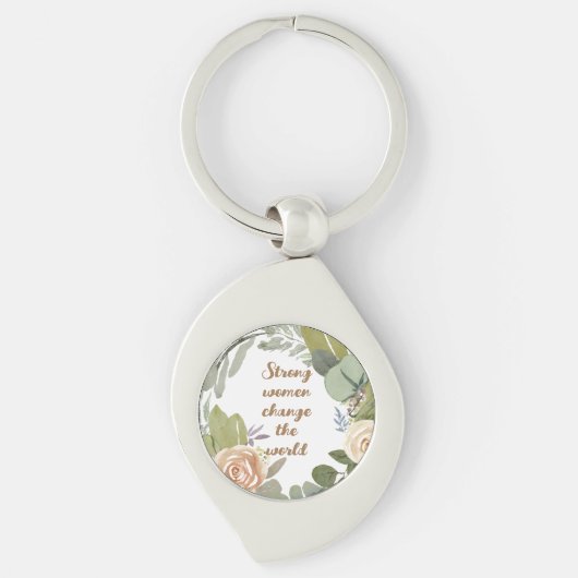 Frauen verändern die Welt im achten März Schlüsselanhänger (Vorderseite)