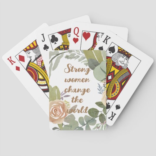 Frauen verändern die Welt im achten März Spielkarten (Rückseite)