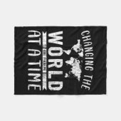 Frauen verändern die weltlustige Dyslexie Fleecedecke (Vorderseite (Horizontal))