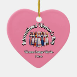 Frauen verändern Welten. Internationaler Frauentag Keramik Ornament