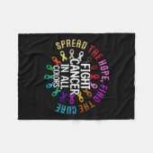 Frauen verbreiten die Hoffnung, die Heilung des Kr Fleecedecke (Vorderseite (Horizontal))