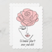 Frauen verdanken dir keine Flachgrüßkarte Einladung (Vorne/Hinten)