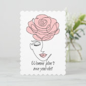 Frauen verdanken dir keine Flachgrüßkarte Einladung (Stehend Vorderseite)