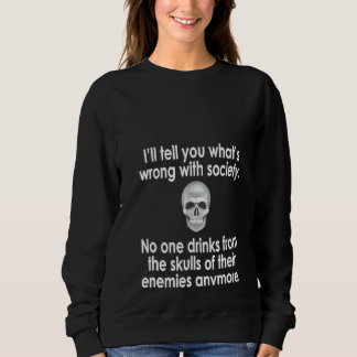 Frauen vereinen die Schädel ihrer Feinde falsch Sweatshirt