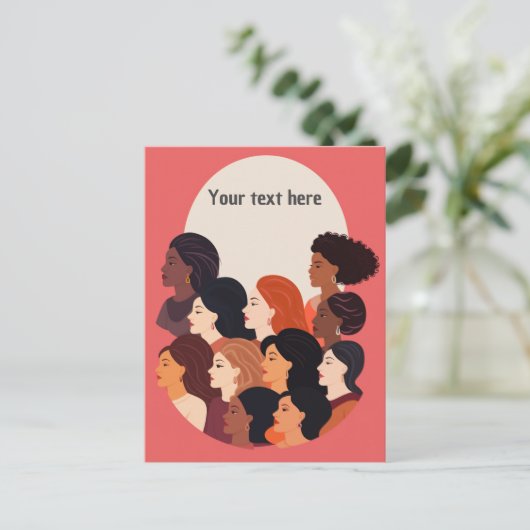 Frauen vereinten starke Gemeinschaft Postkarte (Stehend Vorderseite)