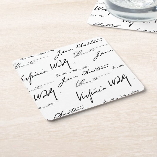 Frauen-Verfasser Rechteckiger Pappuntersetzer (angewinkelt)