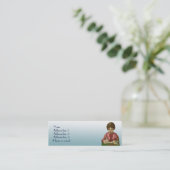 Frauen-Verfasser-Visitenkarte Mini Visitenkarte (Stehend Vorderseite)