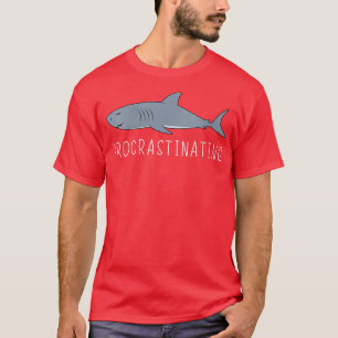 Frauen Verschieben Lustiger Hai Kawaii Faul An T-Shirt