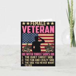Frauen Veteran Soldat Stolz Weiblicher Veteran  Karte