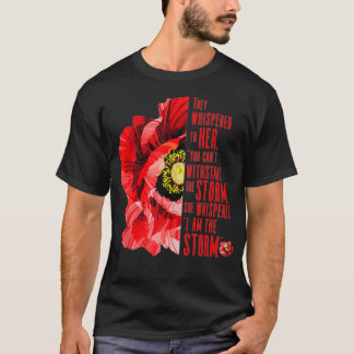 Frauen, Veteranen Rote Mohnblume, ich bin der Stur T-Shirt