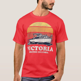 Frauen Victoria BC Vintag Bootfahren 70er Retro Bo T-Shirt