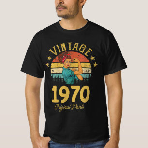 Frauen Vintag 1970 machen 1970 glücklichen Geburts T-Shirt
