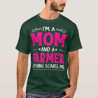 Frauen Vintag bin ich eine Mama und ein Bauer eine T-Shirt
