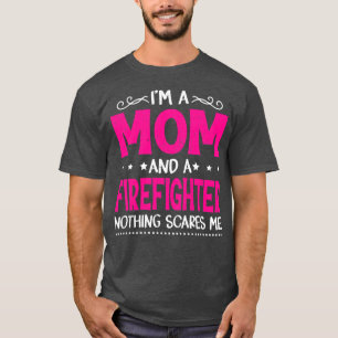 Frauen Vintag bin ich eine Mama und Feuerwehrmann. T-Shirt