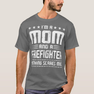 Frauen Vintag bin ich eine Mama und Feuerwehrmann. T-Shirt