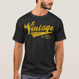 Frauen Vintag Est 1973 Alter 49 Jahre alter Tag 49 T-Shirt