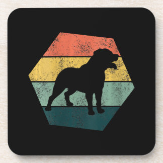 Frauen Vintag Hexagon Rottweiler Geschenk Rottweil Getränkeuntersetzer